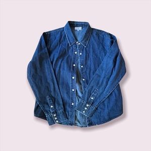 vintage denim over shirt